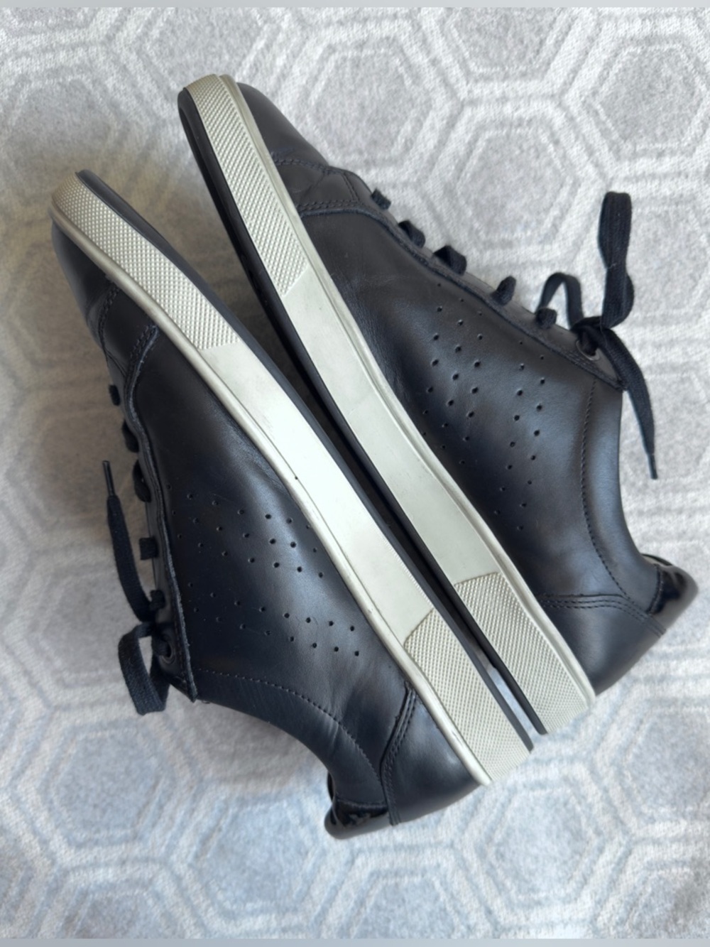 Mephisto Nikita Sneakers Women’s 8.5 Black Nubuck Leather Zip/Lace Comfort - Picture 6 of 12